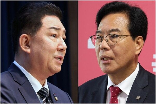 더불어민주당 김병기 원내대표 vs 국민의힘 송언석 원내대표. [사진=연합뉴스]