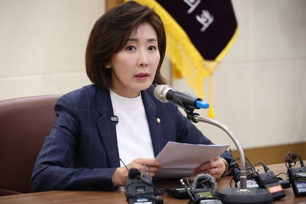 나경원 국민의힘 의원은 다음 달 22일 열릴 예정인 국민의힘 전당대회에 불출마를 선언했다. [사진=연합뉴스]&nbsp;