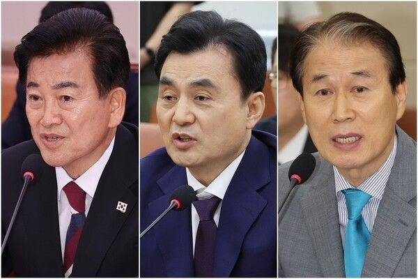 이재명 대통령이 25일 정동영 통일부 장관, 안규백 국방부 장관, 권오을 국가보훈부 장관에 대한 임명안을 재가했다 [사진=연합뉴스]