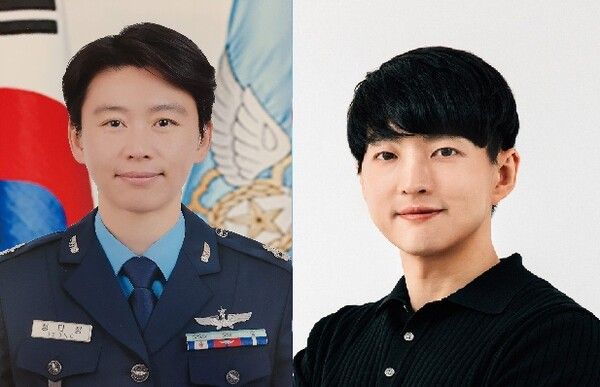 좌) 정다정 소령, 우)&nbsp; 김병훈&nbsp;(APR) 대표 [사진=포니정재단]