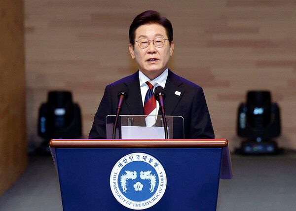 이재명 대통령이 오는 23일 방일을 앞두고 19일 요미우리신문과 인터뷰를 했다. 사진은 이 대통령이 지난 15일 서울 세종문화회관에서 열린 80주년 광복절 경축식에서 경축사를 하는 모습. [사진=연합뉴스]