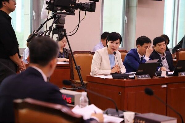 전현희 민주당 수석최고위원이 8월 1일 국회 법제사법위원회 전체회의에서 발언하고 있다. [사진=전현희 의원실 제공]