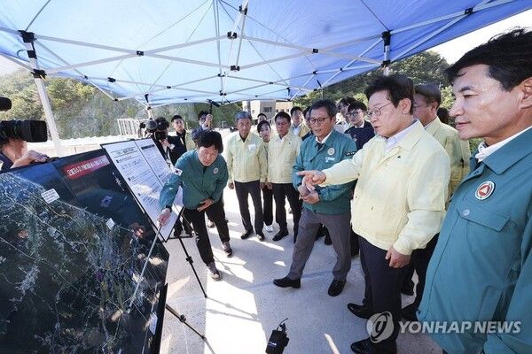 이재명 대통령, 강릉 가뭄 현장 점검 [사진=연합뉴스]