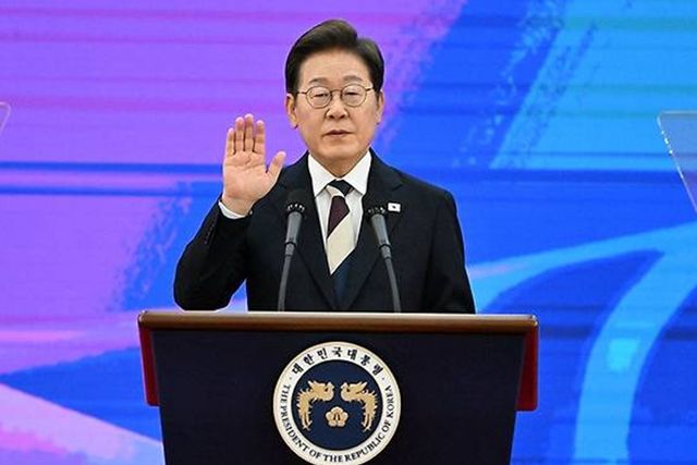 2025년 6월4일 이재명 대통령 취임 선서. [사진=국회사진기자단]