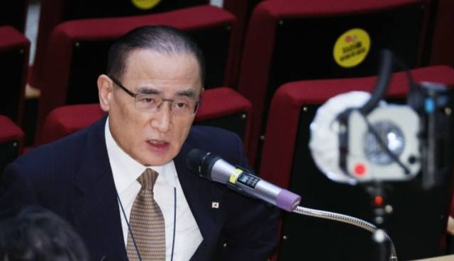 위성락 국가안보실장이 12일 용산 대통령실에서 외교 현안 관련 기자간담회를 하고 있다. [사진=연합뉴스]