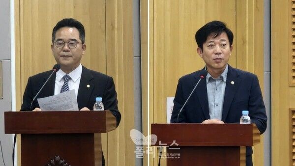 토론회에 참석한 민병덕 의원과 이강일 의원은 