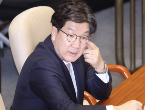 권성동 국민의힘 의원이 9일 자신의 체포동의안이 보고되는 국회 본회의에 출석했다. [사진=연합뉴스]