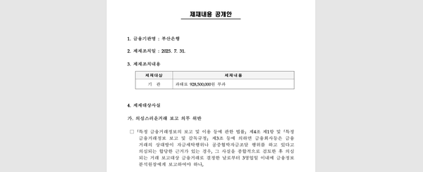 도이치모터스 계열여신 취급현황 보고[자료=금감위]