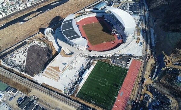 광주시 G스타디움 건립 현장.사진=대보건설