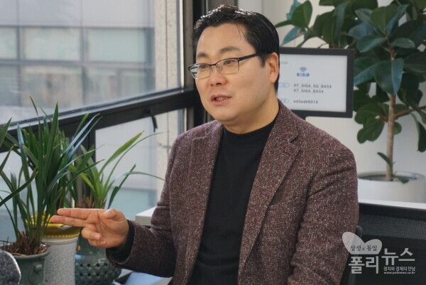 김인만 부동산경제연구소장. 사진=권은주 기자&nbsp;