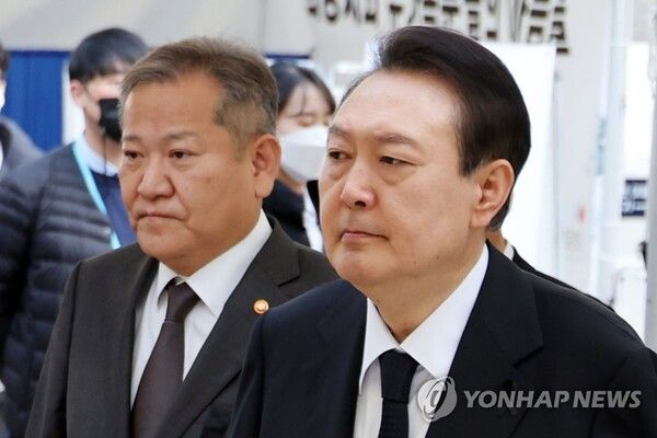 윤석열 전 대통령과 이상민 전 장관 [사진=연합뉴스]