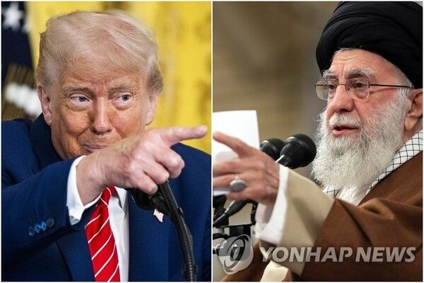 트럼프 미국 대통령(왼쪽)-알리 하메네이 이란 최고지도자&nbsp;[사진=EPA=연합뉴스]