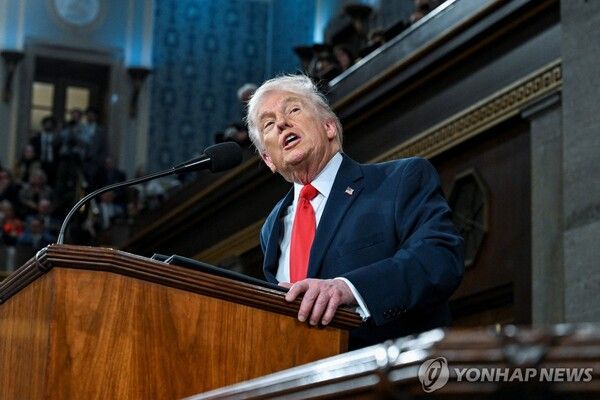 국정연설하는 트럼프 미국 대통령&nbsp;[사진=로이터=연합뉴스]