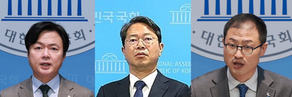 왼쪽부터 더불어민주당 김현정 의원, 이용우 의원, 김상욱 의원 [사진=연합뉴스]