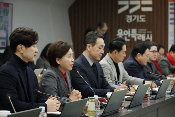 양향자 국민의힘 최고위원이 2026.01.09 당 지도부와 함께 용인 반도체 클러스터 현장에 방문해 발언하고 있다.