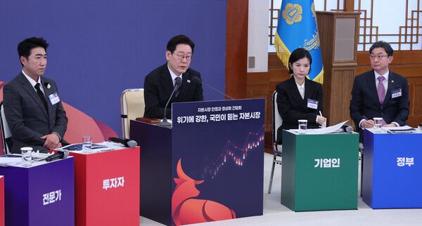 이재명&nbsp;대통령이 18일 청와대에서 열린 에서 발언하고 있다. [사진=연합뉴스]