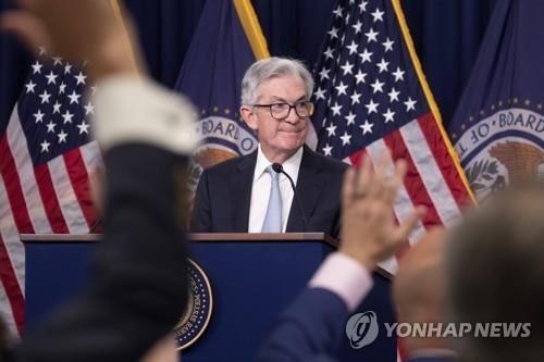 기자회견 장의 제롬 파월 연준 의장. 사진=연합뉴스