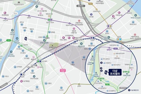&nbsp;'더샵 프리엘라' 위치도. 이미지=포스코이앤씨