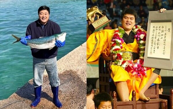 삼성라이온즈의 상징 '양신' 양준혁(왼쪽)과 민속씨름의 살아있는 전설 이태현 용인대학교 교수 / 사진=이철우 경상북도지사 예비후보 선거사무소