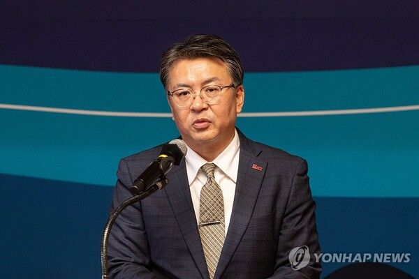 오기웅 중소기업중앙회 부회장이 30일 국회 사랑재에서 열린 '국회 사회적 대화 결과 보고'에서 발언하고 있다. 2026.3.30 [공동취재] [사진=연합뉴스]