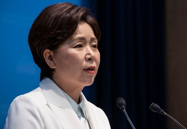국민의힘&nbsp;양향자&nbsp;최고위원이 10일 국회 소통관에서 6ㆍ3 지방선거 경기도지사 후보 출마 기자회견을 하고 있다.[사진=연합뉴스]