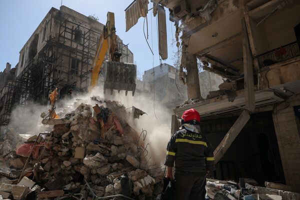 9일(현지시간) 레바논 수도 베이루트의&nbsp;이스라엘&nbsp;공습 피해 지역.&nbsp;[로이터 연합뉴스 자료사진]