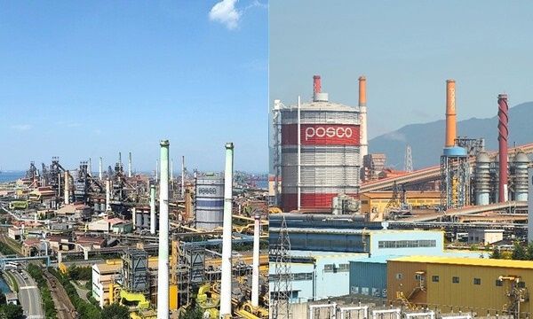 포스코 포항제철소(왼쪽)와 광양제철소