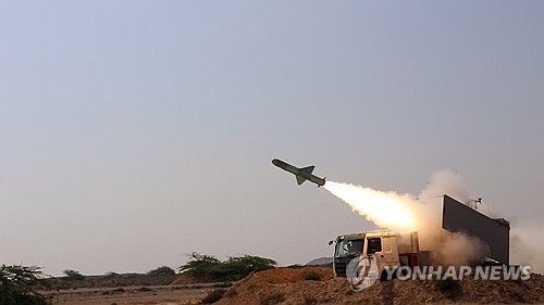 이란 혁명수비대의 미사일 발사 훈련&nbsp;[사진=EPA=연합뉴스]