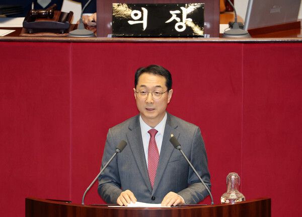 &nbsp;외교통일위원회 야당 간사인 국민의힘&nbsp;김건&nbsp;의원. [사진=연합뉴스]