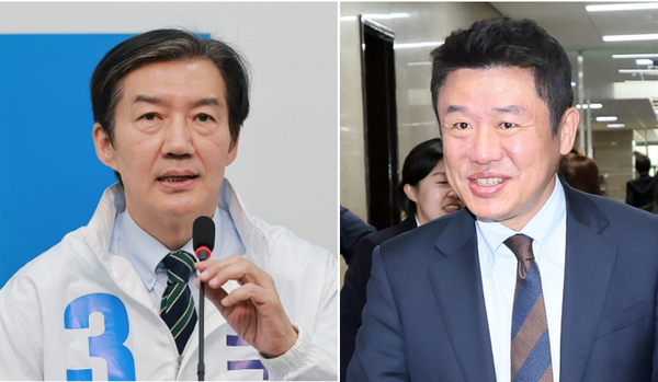 경기도 평택을 보궐선거에 출마한 조국 조국혁신당 후보와 유의동 국민의힘 후보. [연합뉴스 자료사진]