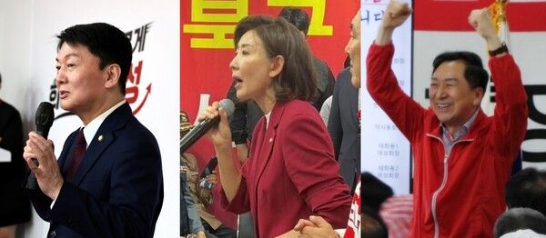 (왼쪽부터) 안철수 의원, 나경원 의원, 김기현 의원.[사진=안철수·나경원·김기현 의원 페이스북]