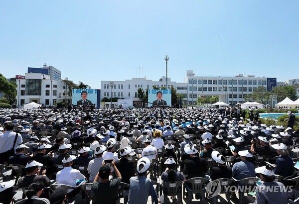 18일 광주 동구 5·18민주광장에서 제46주년 5·18민주화운동 기념식이 열리고 있다 [사진=연합뉴스]
