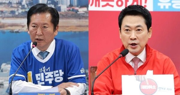 정청래 민주당 대표(左), 장동혁 국민의힘 대표.[사진=연합뉴스]
