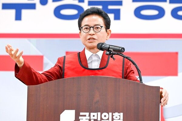 연설하는&nbsp;이철우 경상북도지사 후보 / 사진=이철우 경북도지사 후보 캠프