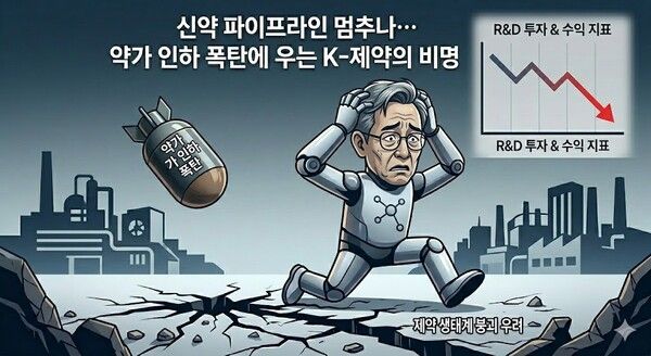 정부의 약가인하 정책에 따라 국내 제약업계가 어려움을 토로하고 있다. [이미지=AI생성]