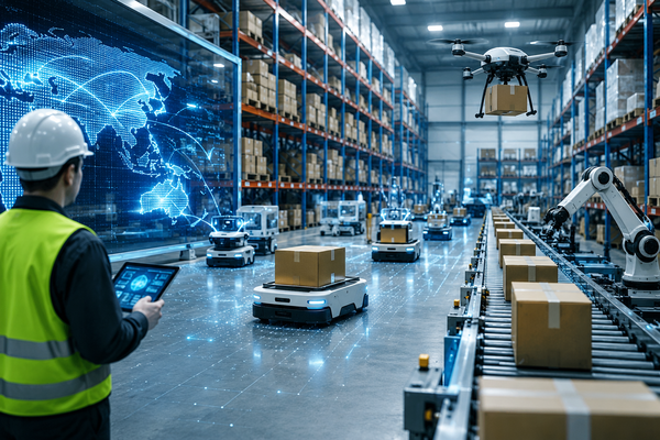 유통·물류 업계의 디지털 전환이 빨라지면서 물류센터 자동화가 본격화되고 있다. [이미지=AI 생성]