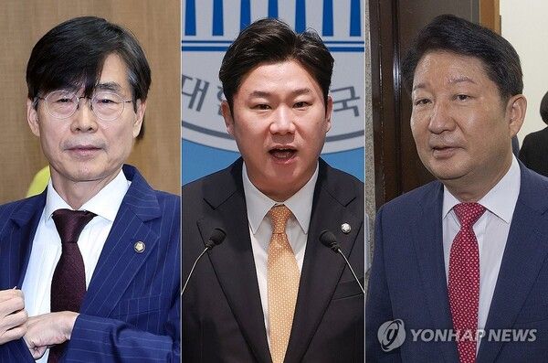 국민의힘 중앙윤리위원회는 27일 전체회의를 열어 6선 조경태 의원과 친한(친한동훈)계 초선 진종오 의원, 재선 권영진 의원에 대한 징계 절차를 개시했다.[사진=연합뉴스]
