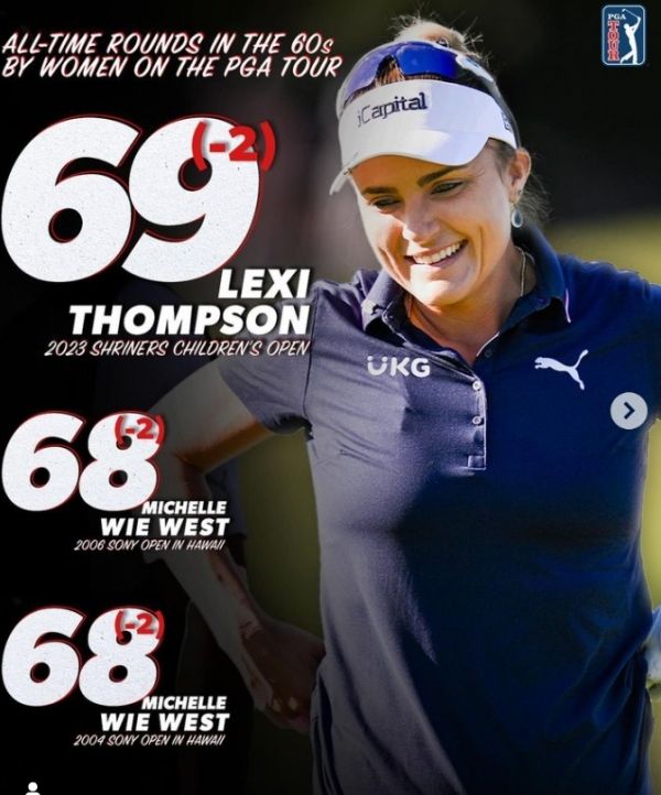 컷 탈락한 렉시 톰슨. 사진=PGA투어