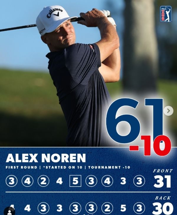 알렉스 노렌. 사진=PGA투어