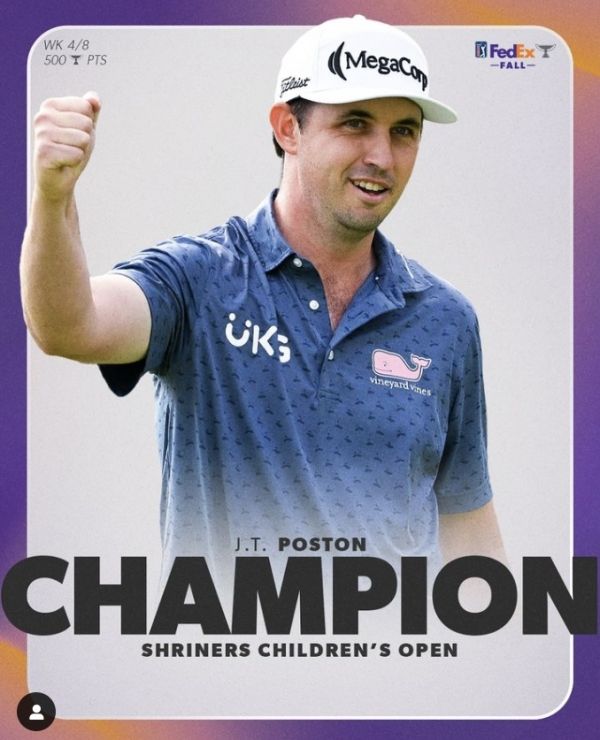 우승자 J.T. 포스턴. 사진=PGA투어