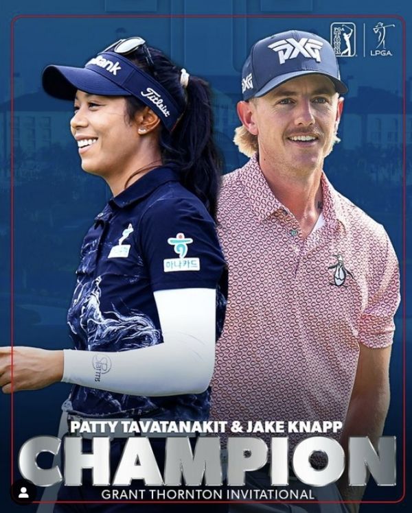 우승팀 패티 타바타나킷과 제이크 냅. 사진=PGA투어