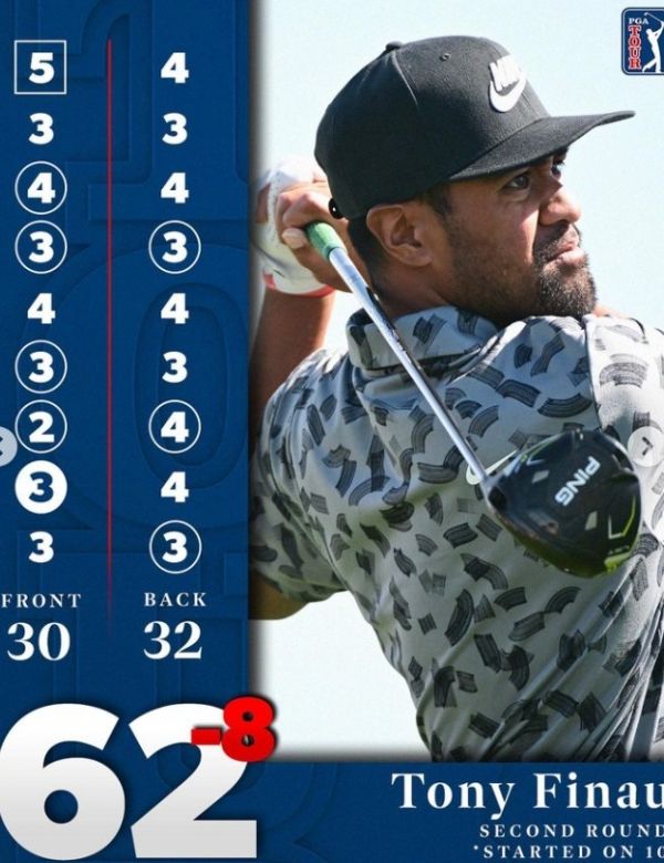 2라운드에서 62타를 몰아친 토니 피나우. 사진=PGA투어