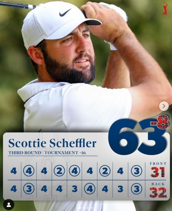 '무빙데이'에서 63타를 몰아친 스코티 셰플러. 사진=PGA투어
