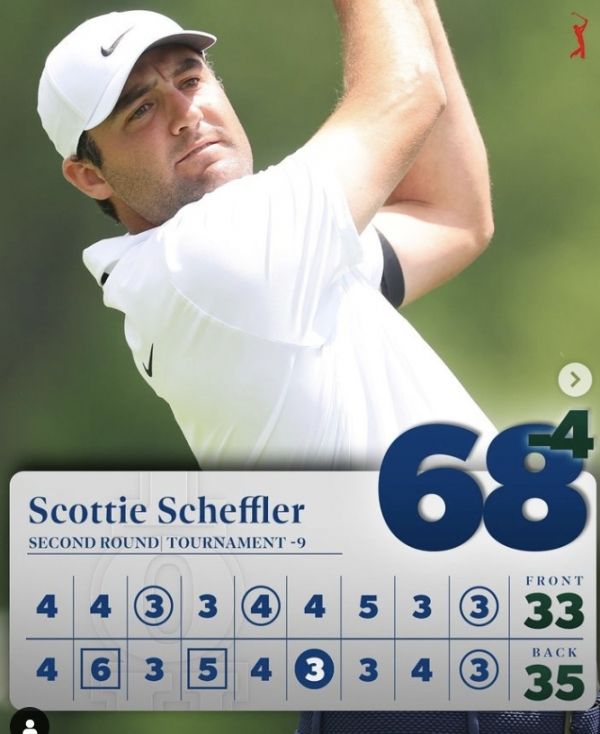 단독선두에 오르며 시즌 5승을 노리는 스코티 셰플러. 사진=PGA투어