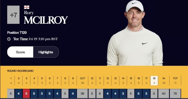 로리 매킬로이 1R. 사진=디오픈