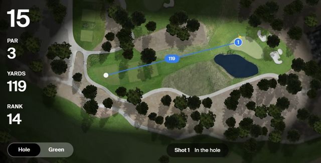 로리 매킬로이가 홀인원한 15번홀. 사진=PGA투어