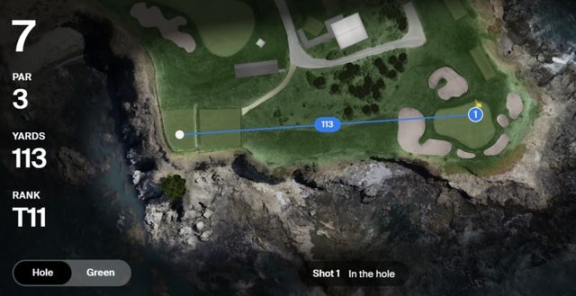 셰인 로리가 홀인원한 7번홀. 사진=PGA투어