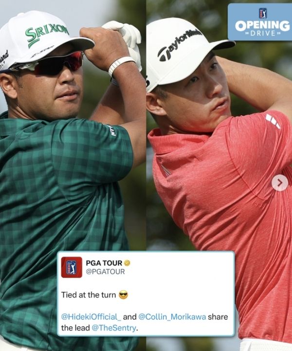 마쓰야마 히데키와 콜린 모리카와(우측). 사진=PGA투어