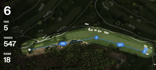 스코티 셰플러가 이글을 잡아낸 6번홀.