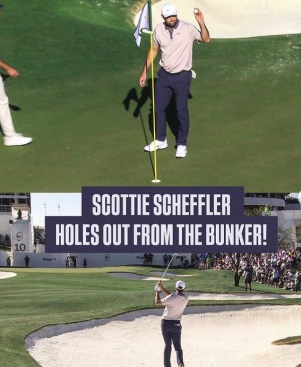 스코티 셰플러의 벙커 이글 샷. 사진=PGA투어